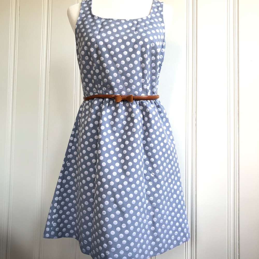 The limited Light blue polka dot dress - Picture 1 of 8